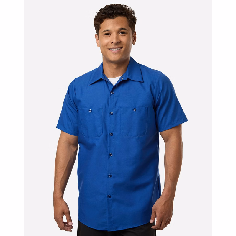 Men's Tall Industrial Short Sleeve Work Shirt - SP24T