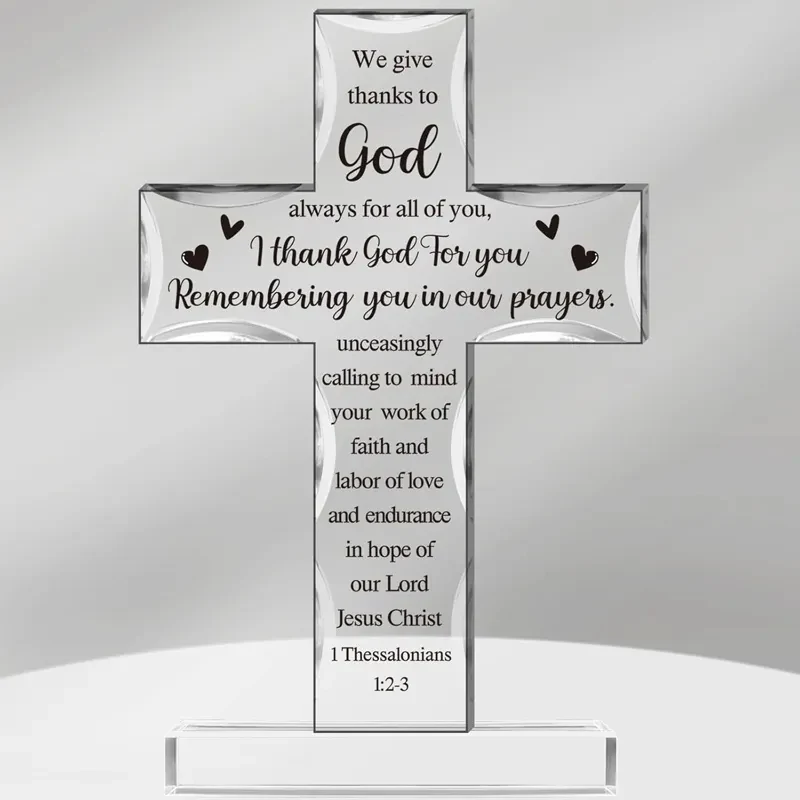 Acrylic Christian Standing Cross 1