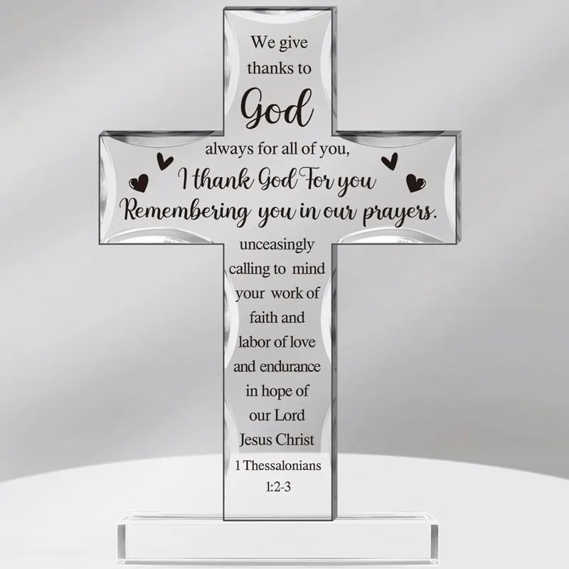 Acrylic Christian Standing Cross