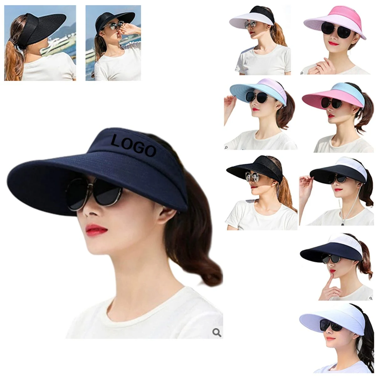 Ponytail Sun Protection Hat for Women 1