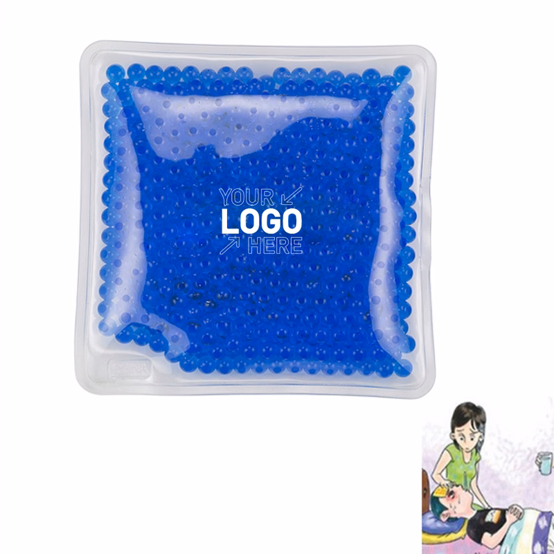 Small Aqua Bead Hot Cold Pack