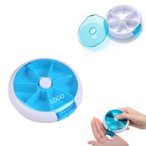 Spinning Round Pill Case With Lemon Shape Design 1