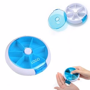 Spinning Round Pill Case With Lemon Shape Design