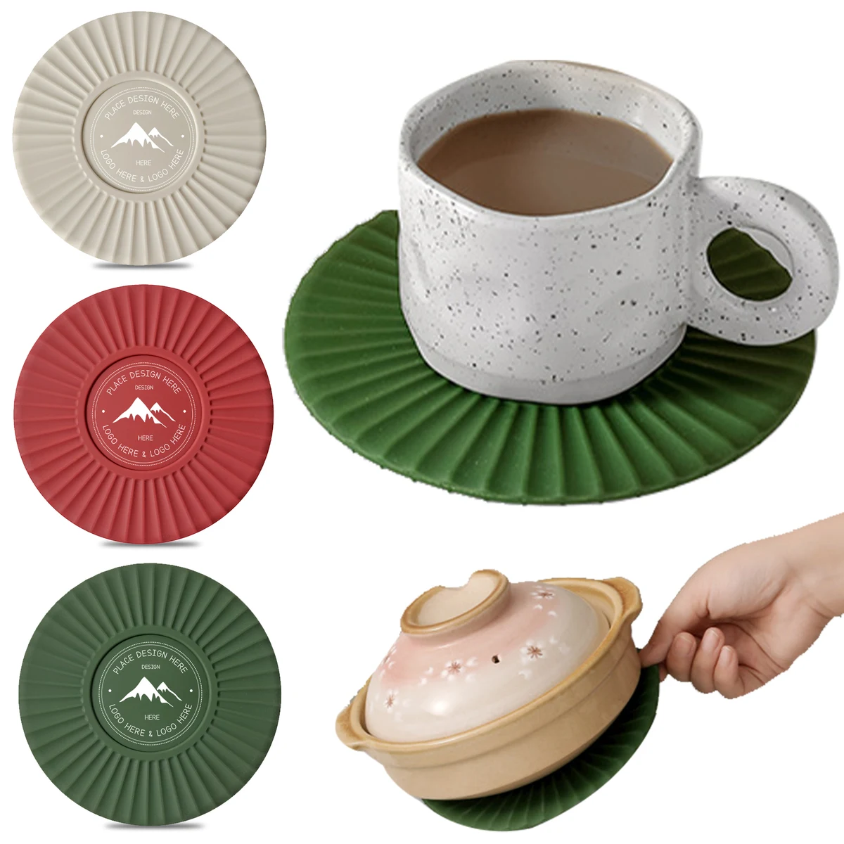 Thickened Silicone Coaster Desk Tabletop Protection Decor 1