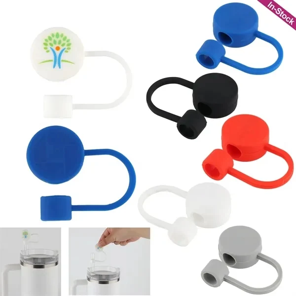 Custom Silicone Straw Topper 1 Inch Keeps Drinks Fresh — Eco Friendly Giveaway 1