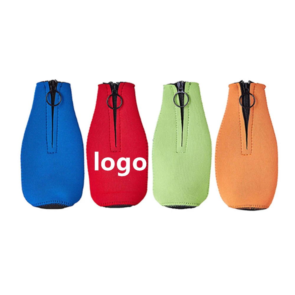Zip-Up Neoprene Beer Bottle Sleeve Coolie 1