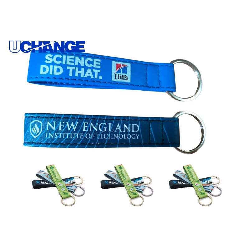 Full Color Wrap Leather Keychain for Church Gifts