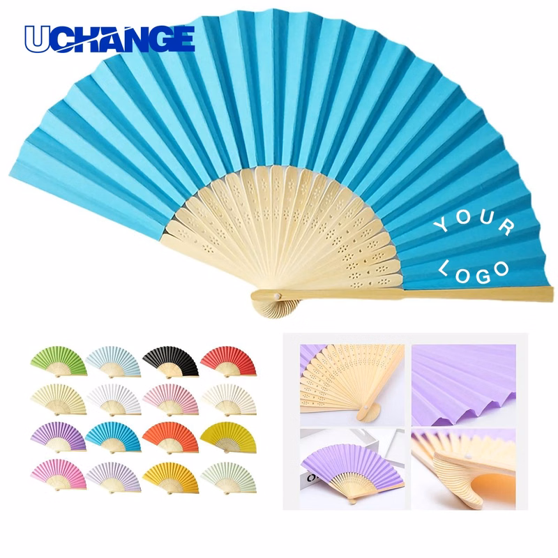 Paper and Bamboo Folding Fan for Weddings