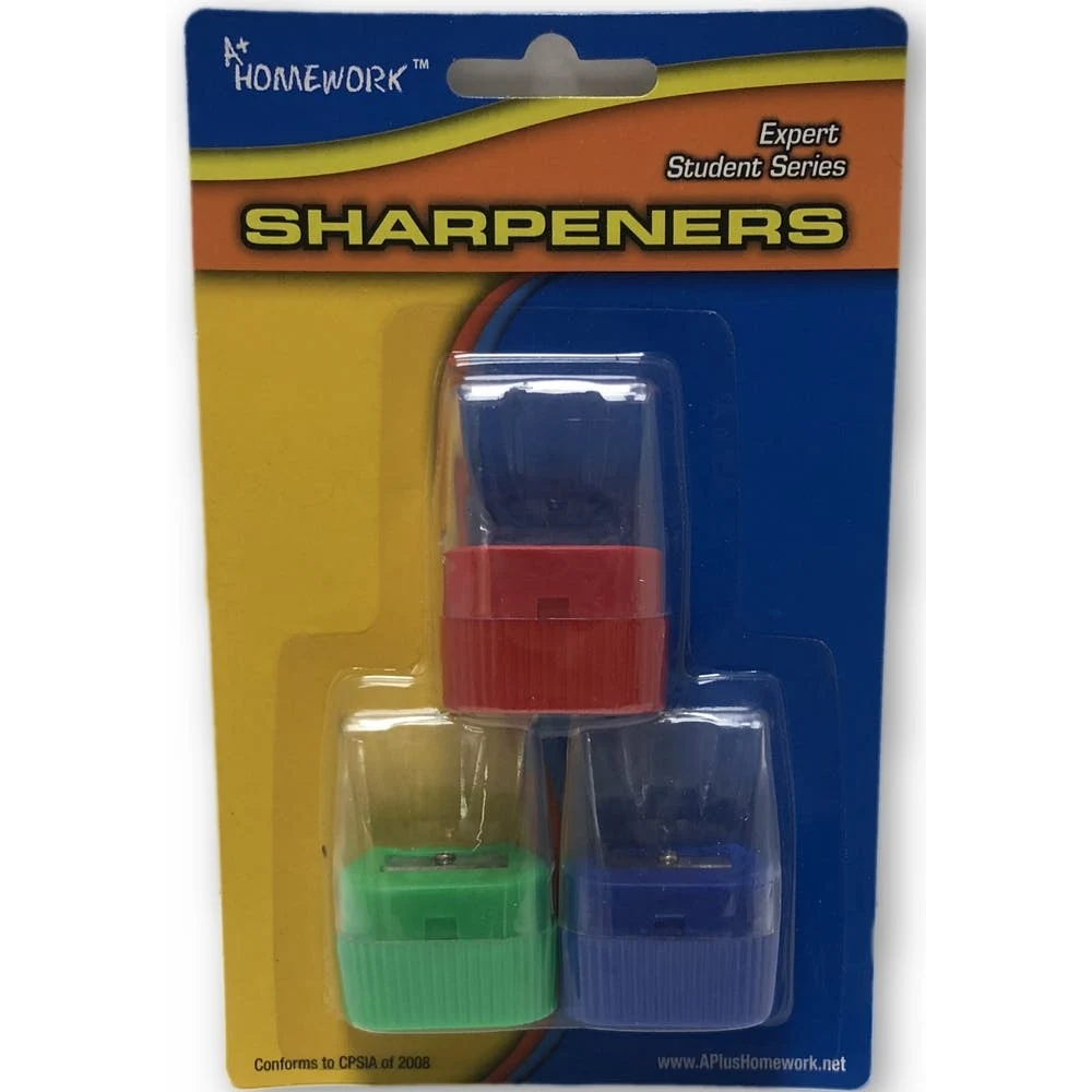 Pencil Sharpeners - 3 Count Shavings Receptacle 1