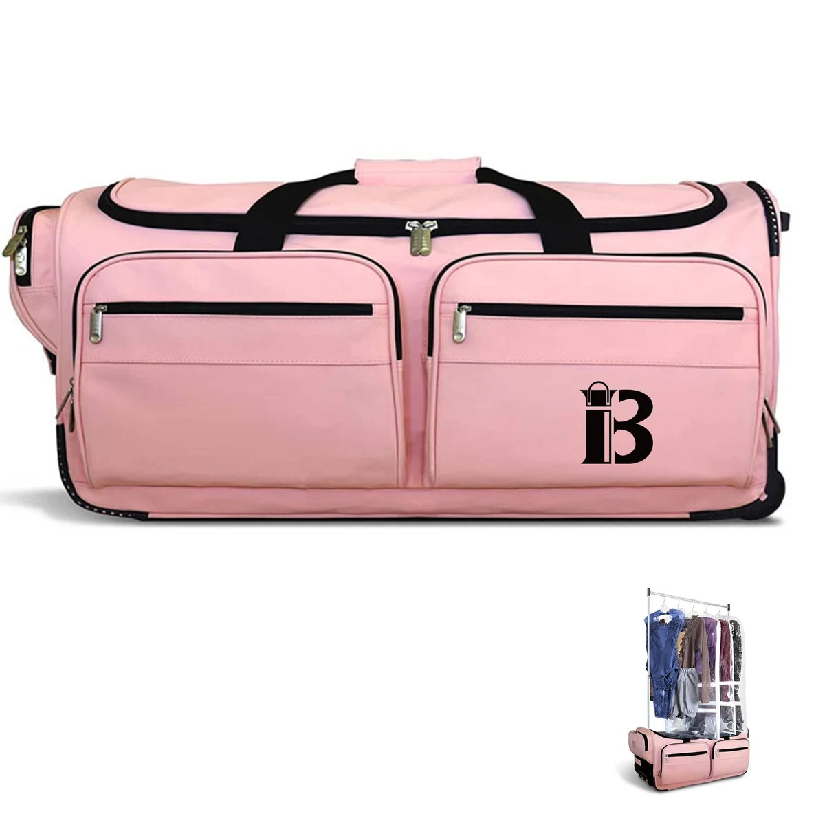 Dance Bag with Garment Rack and wheels 1