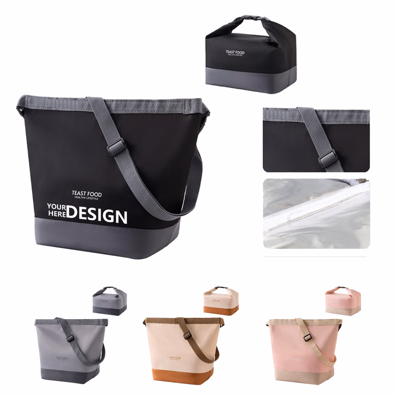 Oxford Fabric Crossbody Insulated Lunch Bag