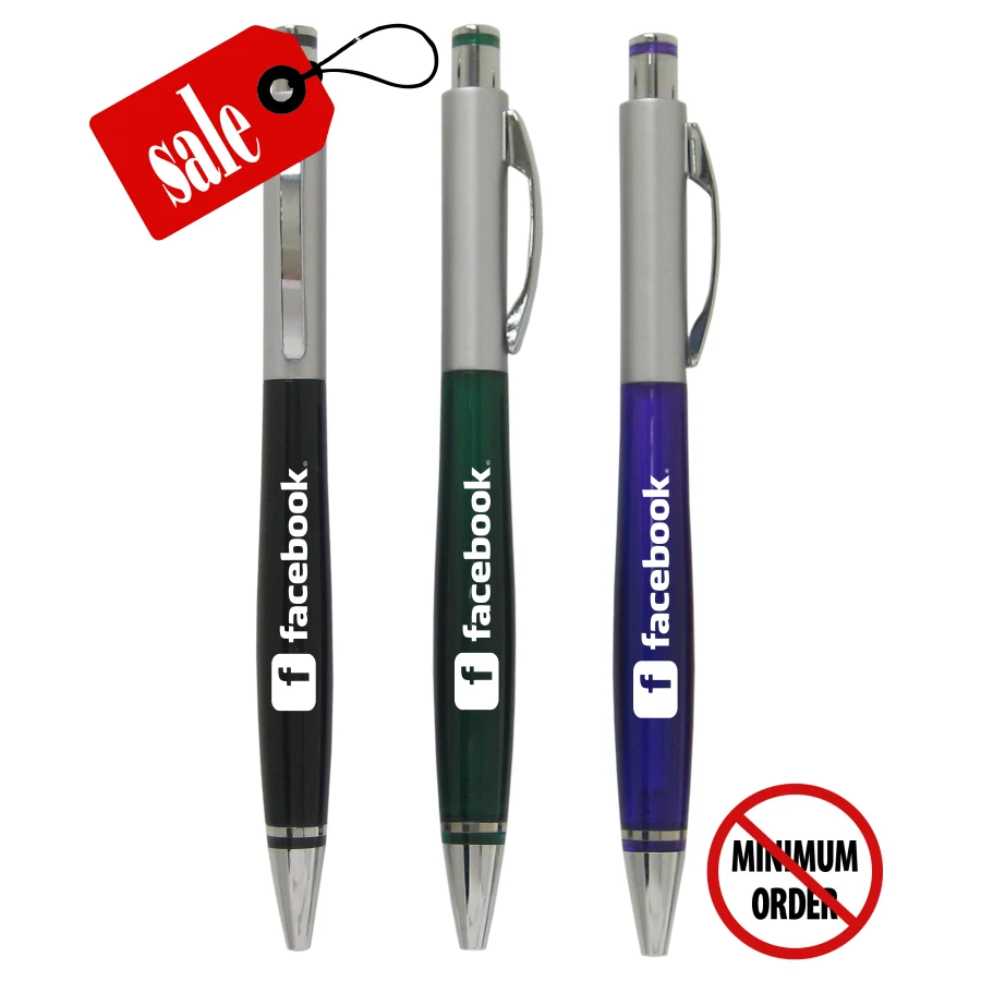 Closeout - French - Click Pen with Silver Top 1