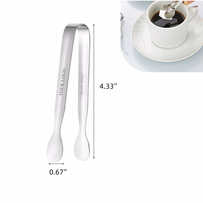 MOQ 10 pcs Stainless Sugar Cube Tongs