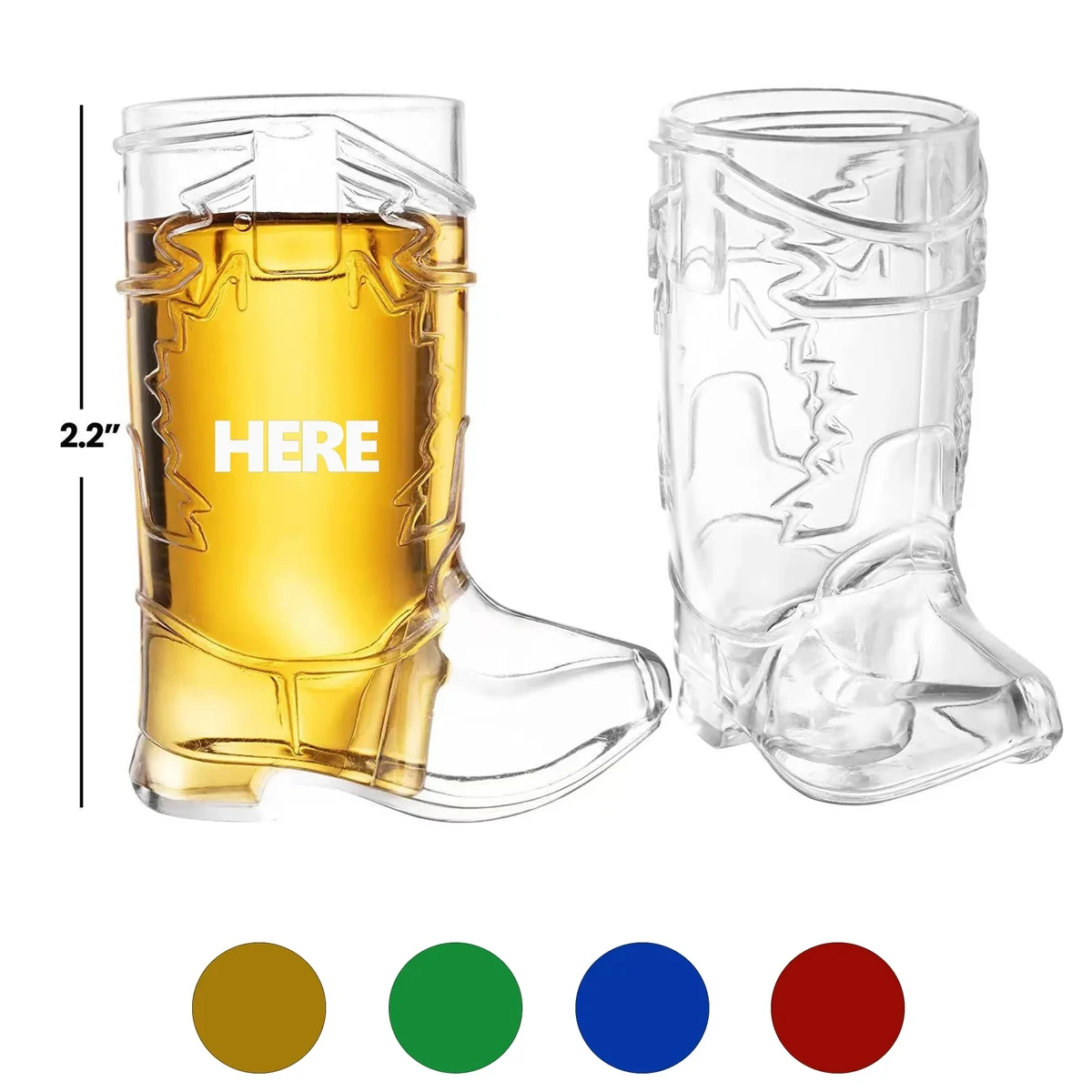 1Oz Mini Cowboy Boot Shot Glass Cup Reusable 1