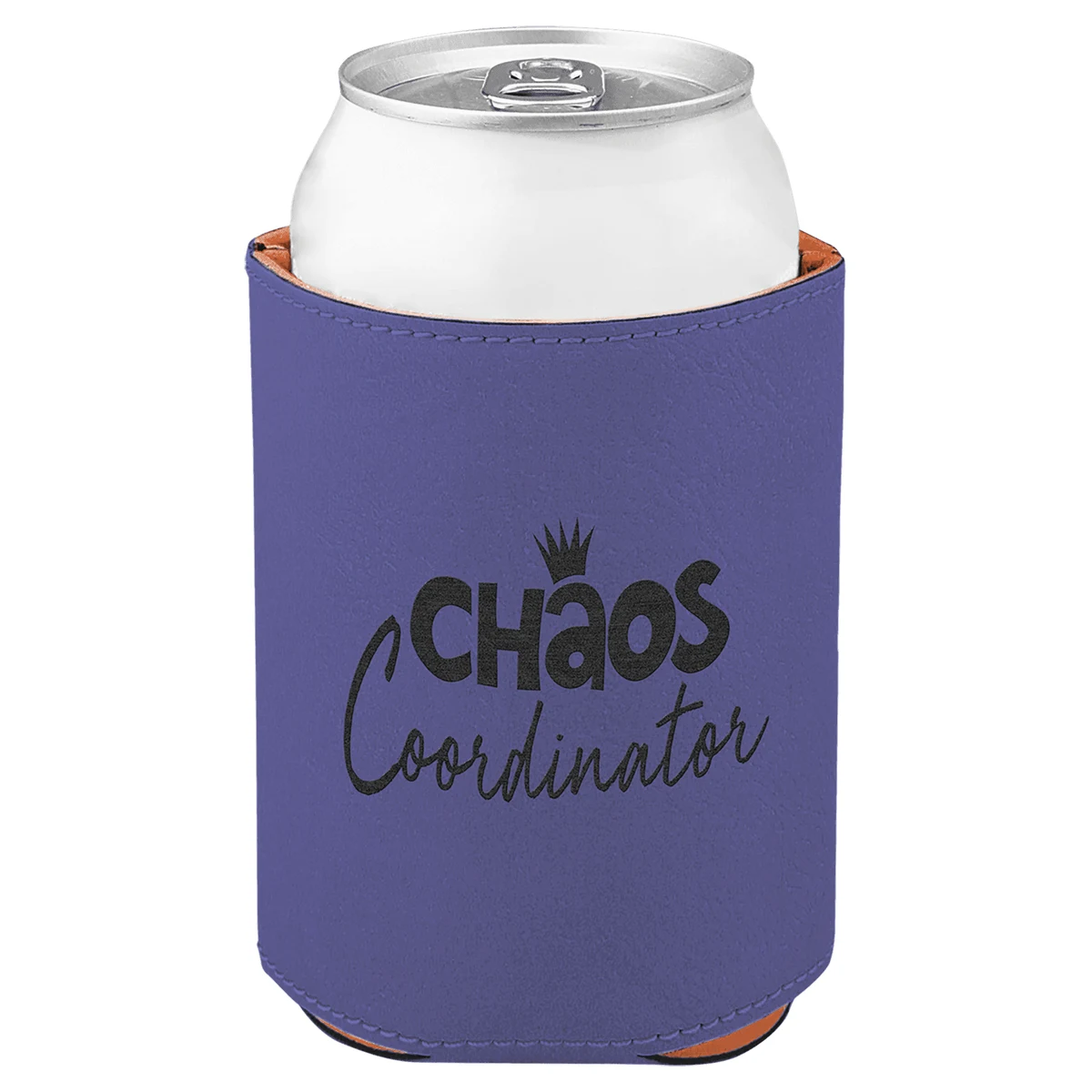 3 3/4" Purple Leatherette Beverage Holder 1
