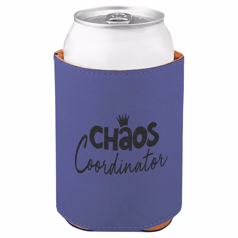 3 3/4" Purple Leatherette Beverage Holder