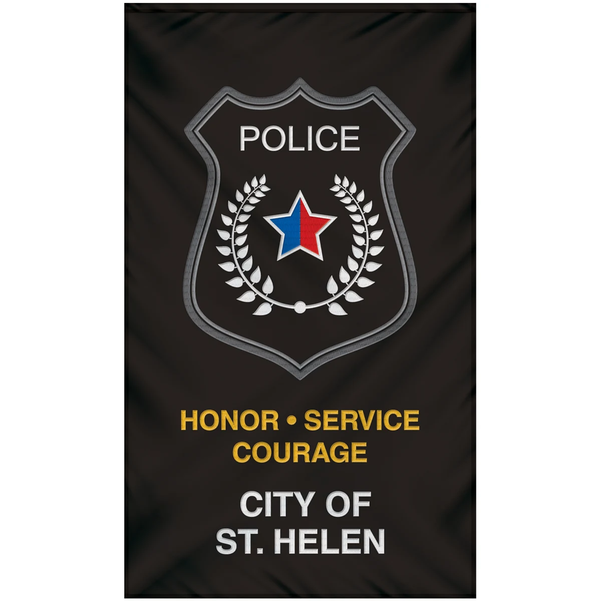 6' x 10' Single Sided Embroidered Banner with Pole Sleeve 1
