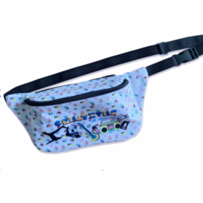 Screen Print Waist Bag 2 Zipper 10.75" X 3"