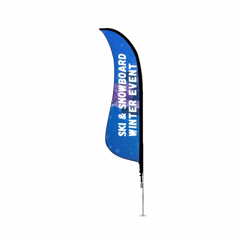 Shark Fin Flags, Double Sided Package (3ft x 9.75ft)