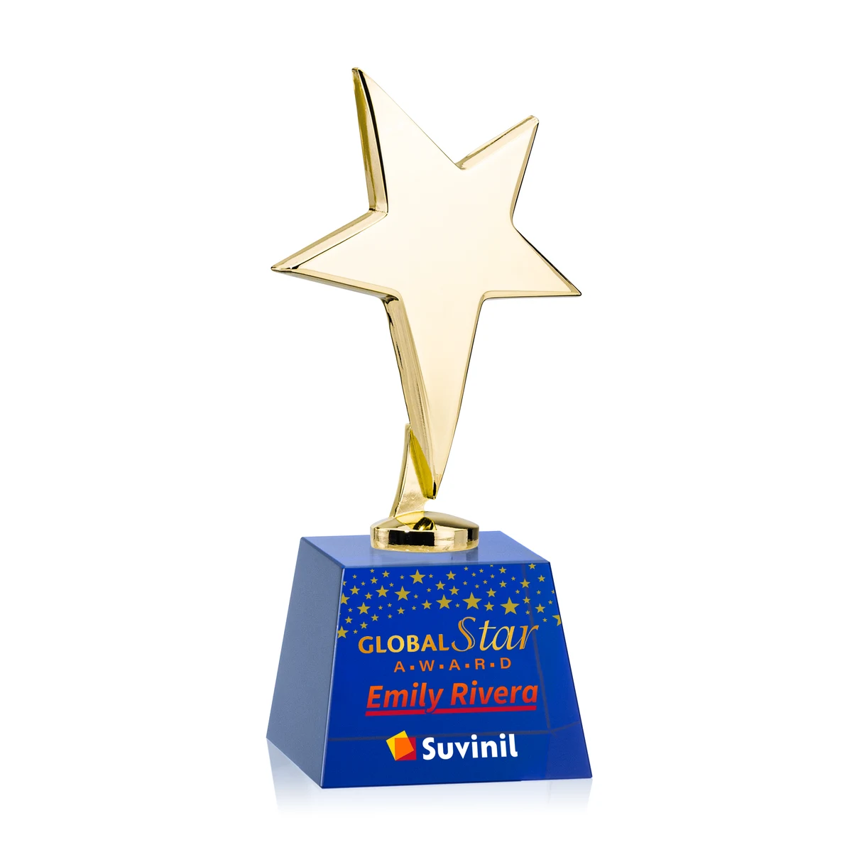 Tuscany Gold Star VividPrint™ Award on Robson Base - Blue 1