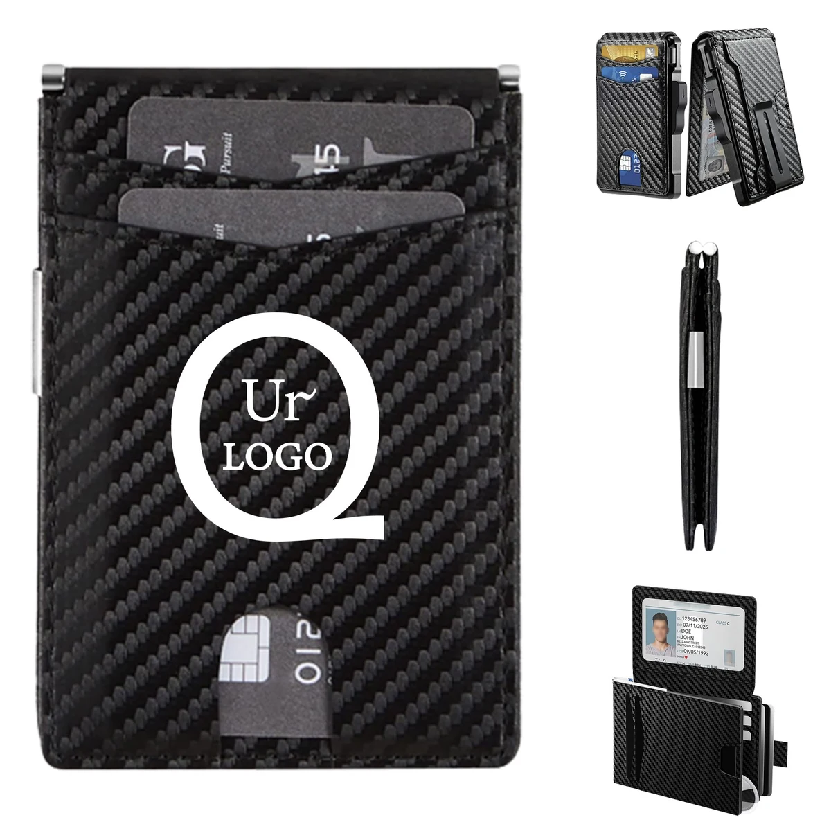 Carbon Fiber Card Holder W/ Rfid Blocking 1