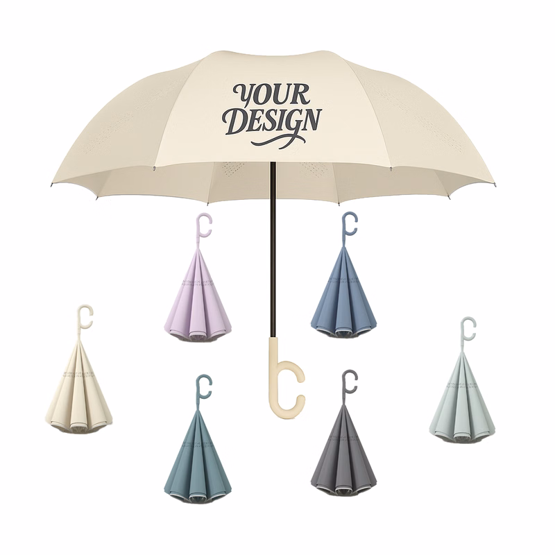 8-Rib Windproof Inverted Umbrella