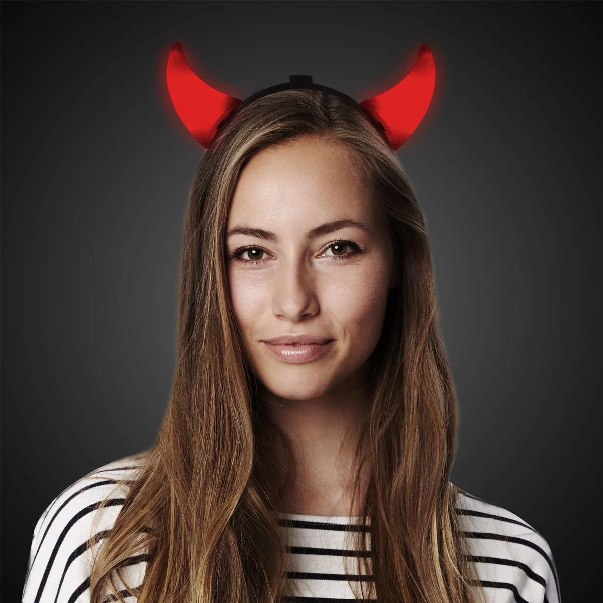 Light Up Red Devil Horn Headboppers 1