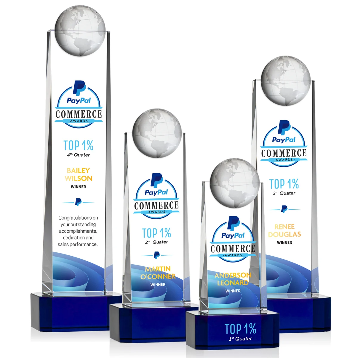 Sherbourne Globe VividPrint™ Award - Blue 1