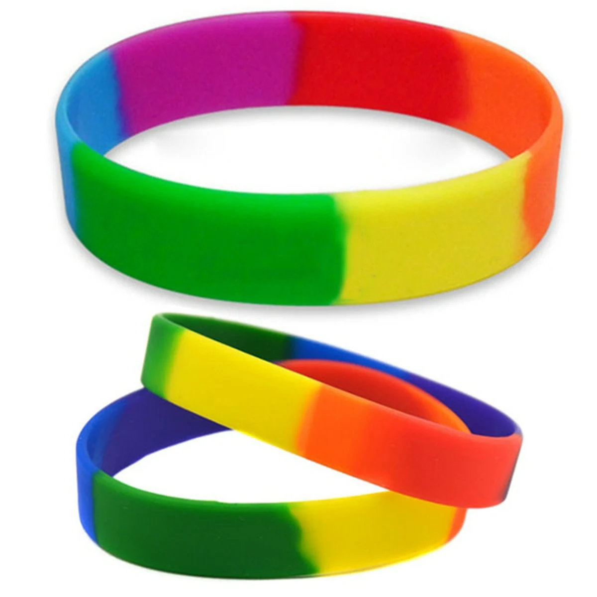 Rainbow Silicone Bracelet / Wristband 1