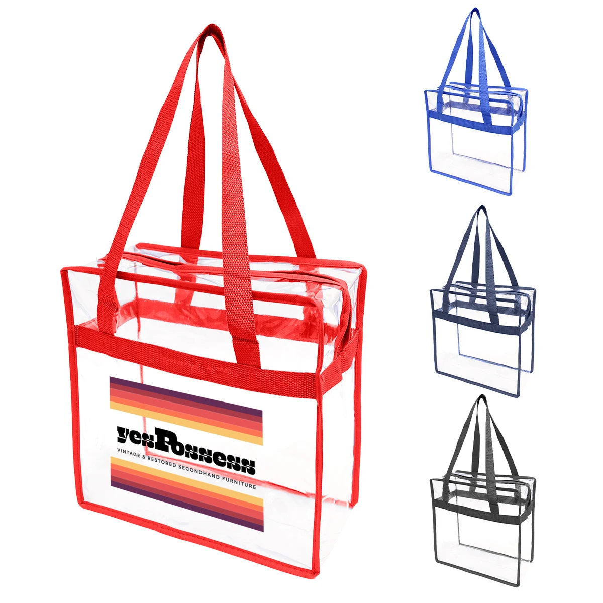 Clear Zippered tote 1