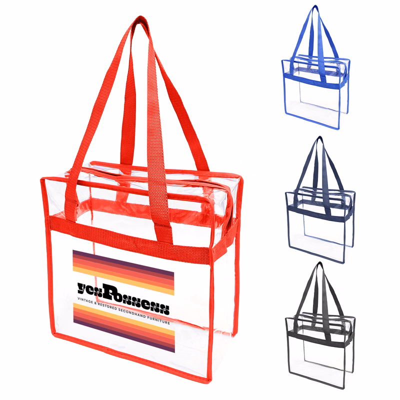 Clear Zippered tote