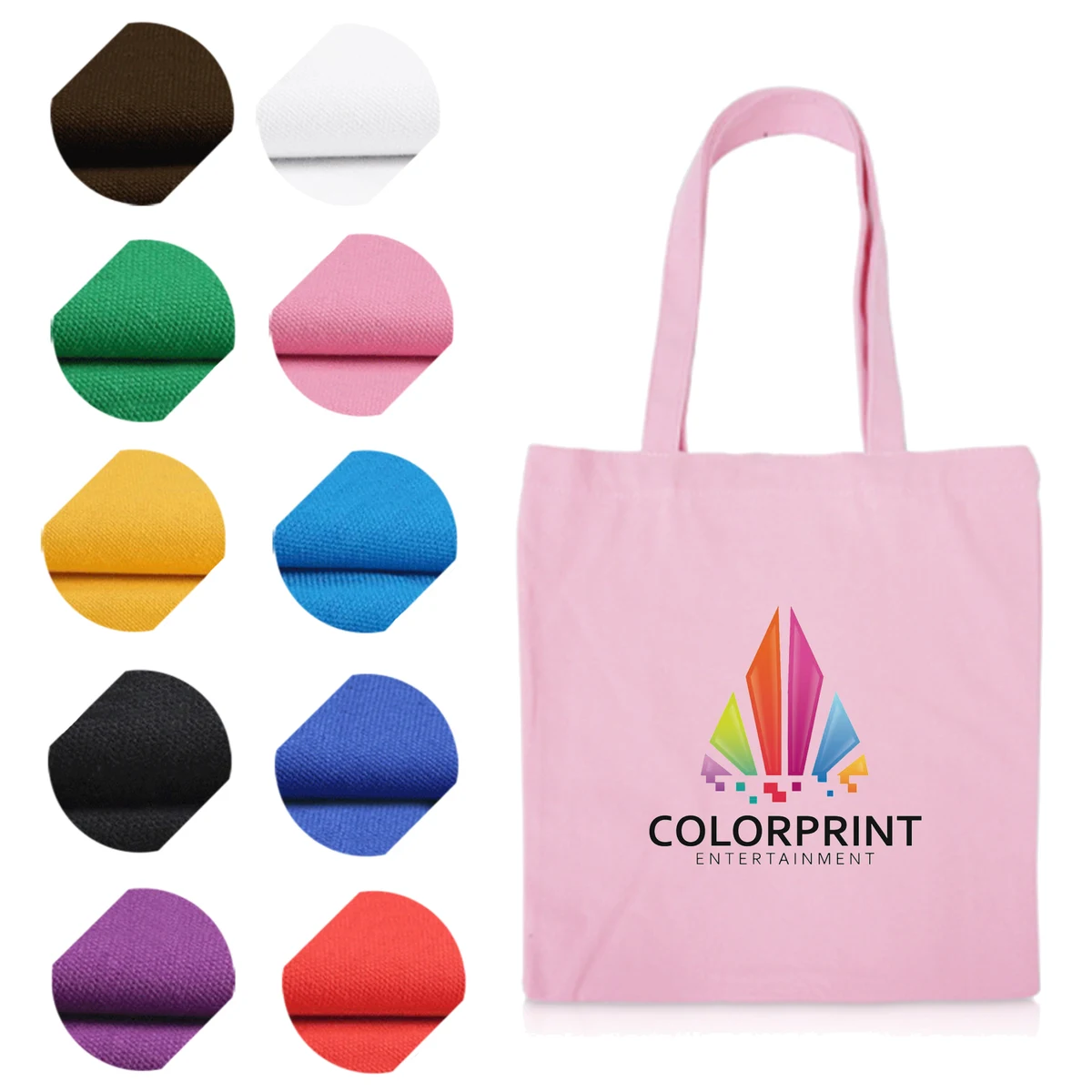 Full Color Hold Cotton Canvas Tote Bag MOQ 50, custom tote bag with logo imprint 1