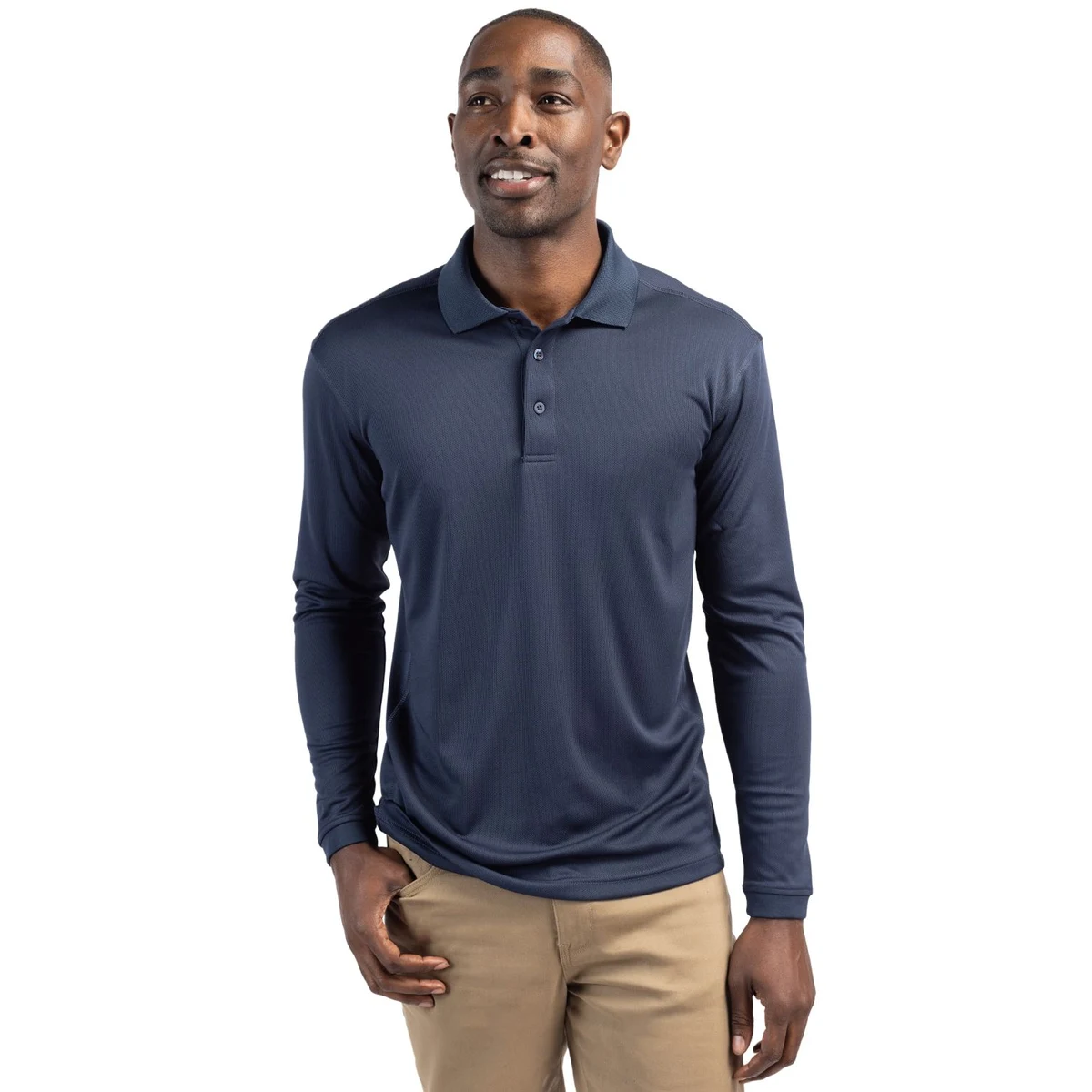 Clique Ice Pique Tech Mens Long Sleeve Polo 1