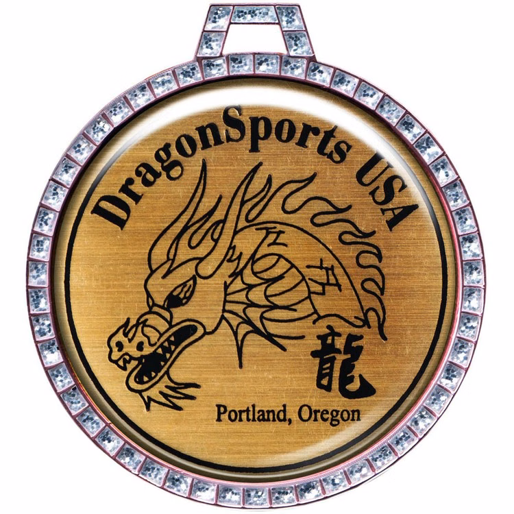 Express Vibraprint™ Clear Glitter Insert Medal (2-1/4")