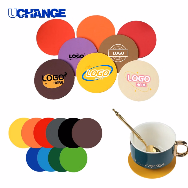 Reusable Round Soft PVC Coaster Mat