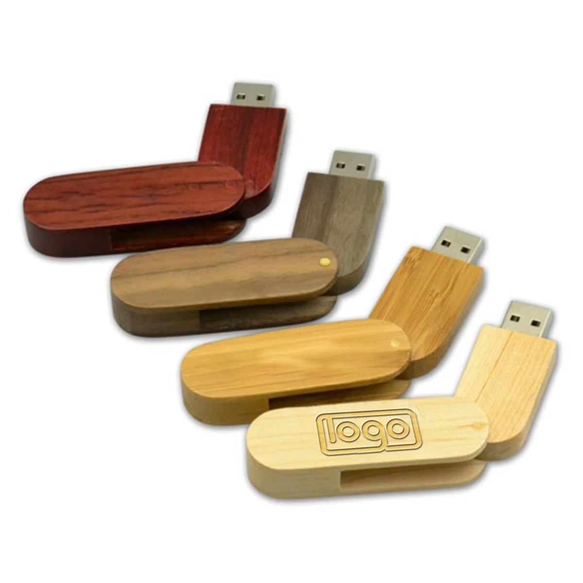 Bamboo USB Flash Drive with Laser Engraving 1