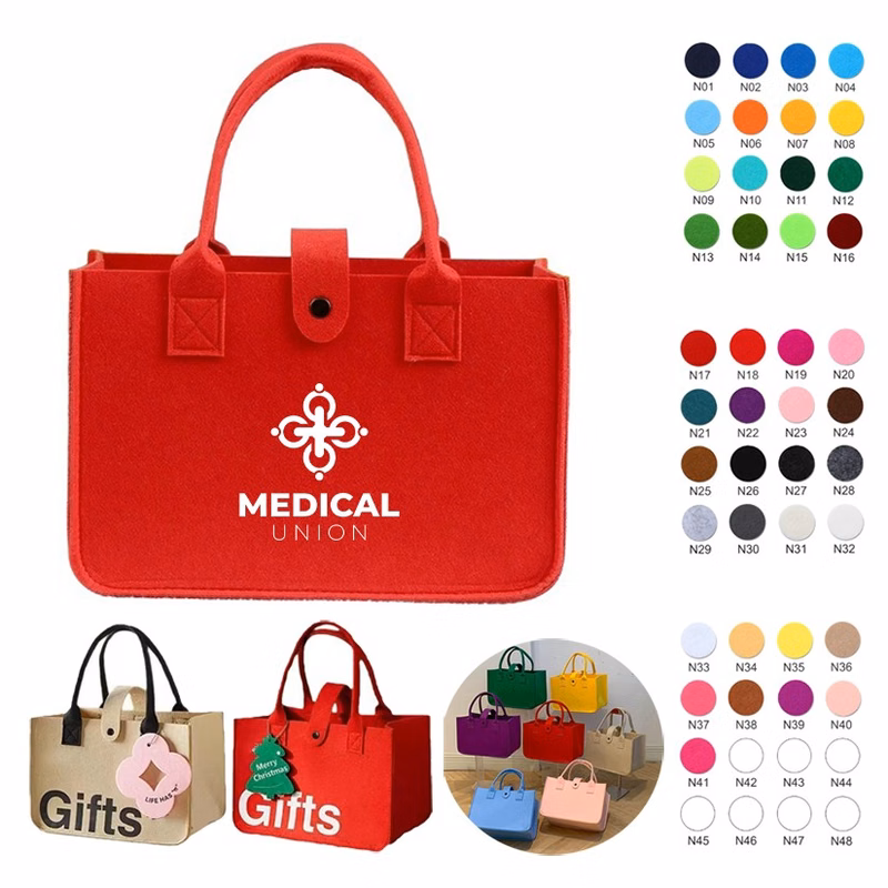 Gift Bags Handbag Grocery Premium Reusable Felt Tote Shopping Bag