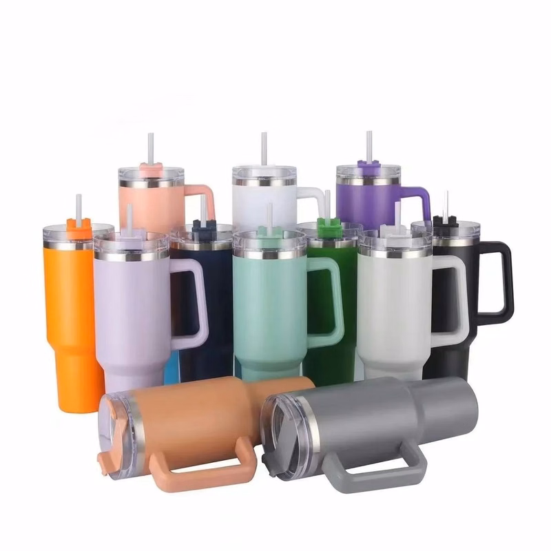 40 Oz Insulated Stainless Steel Cup With Straw
