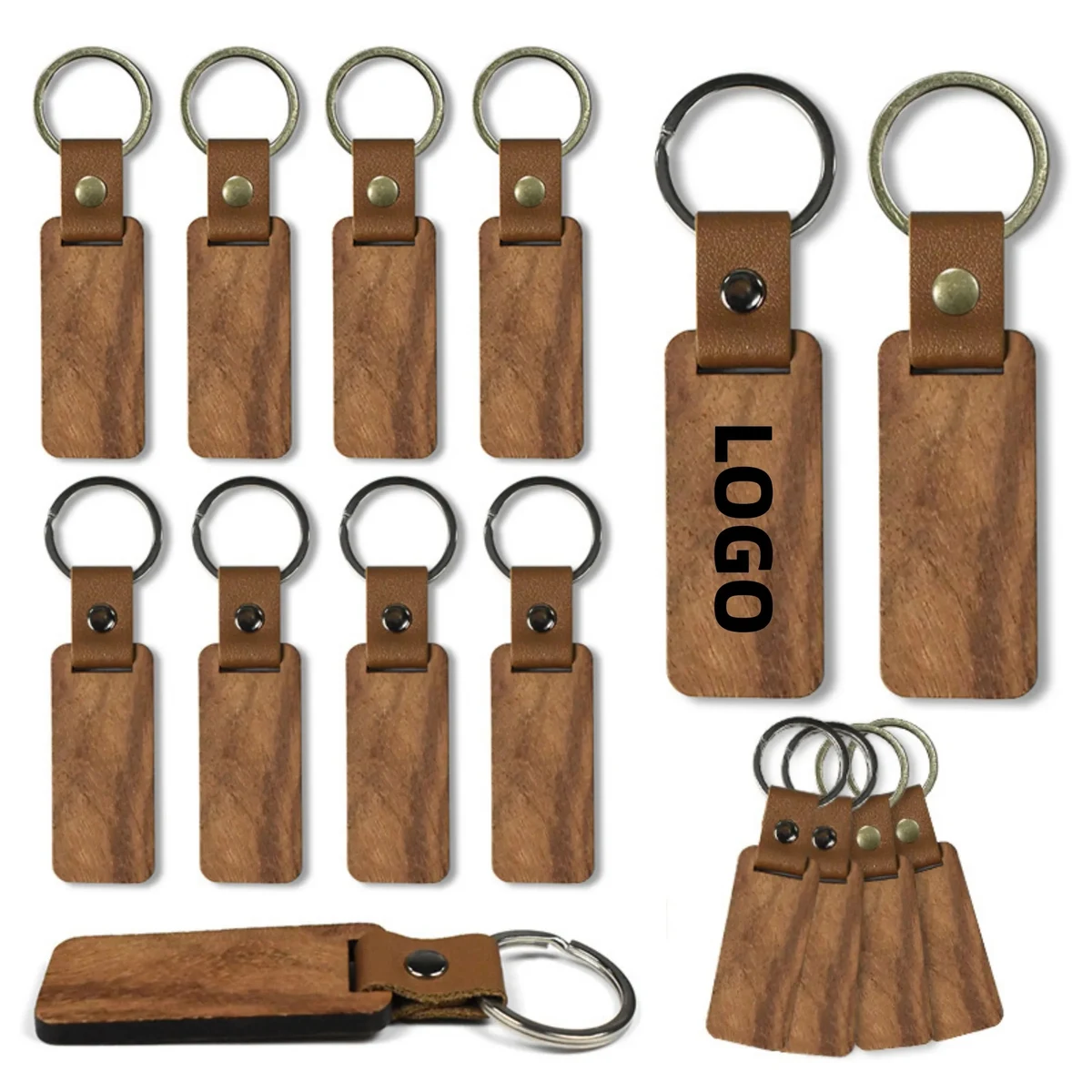 Custom Blank Wooden Keychain 1