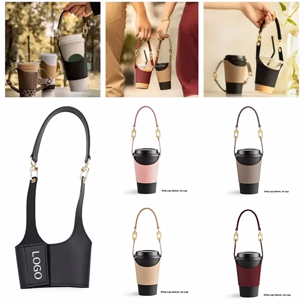 PU Leather Coffee Cup Carrier