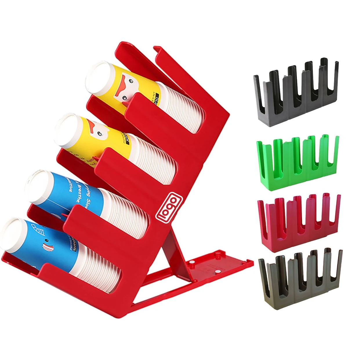 Resin Foldable Four-Grid Cup Holder 1
