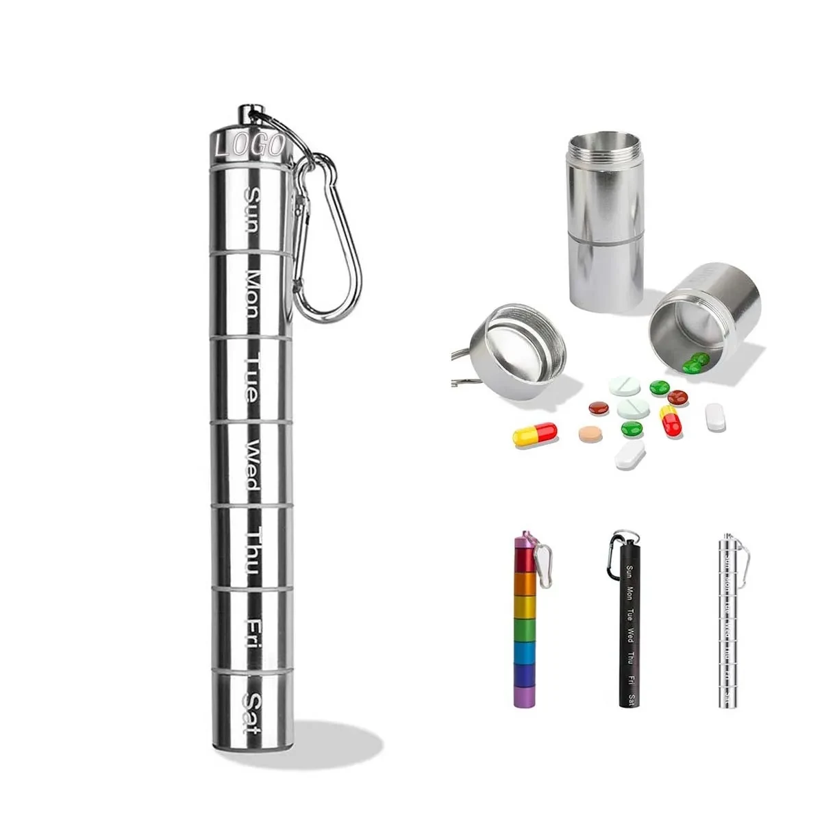 Weekly 7 Day Travel Friendly Waterproof Pill Case Container 1