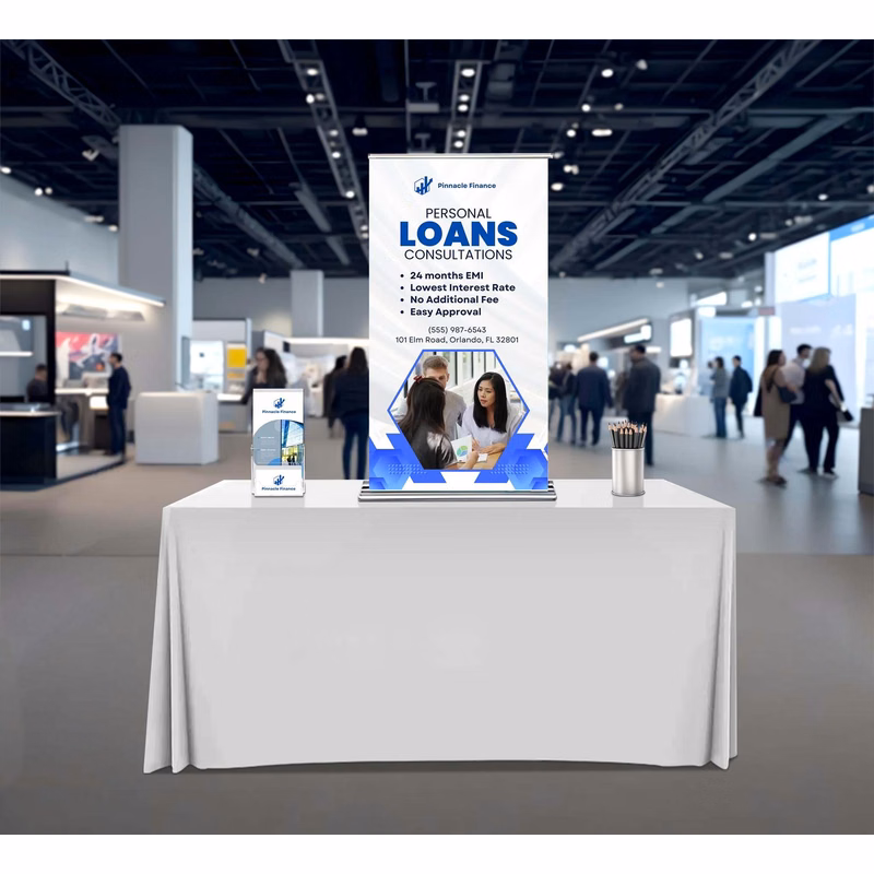Silverstep Tabletop 24'' Retractable Banner Stand - Standard Fabric (Graphic only)