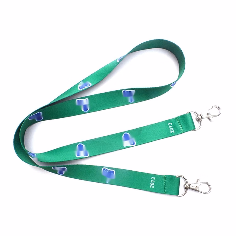 Custom Double Clips Polyester Lanyards