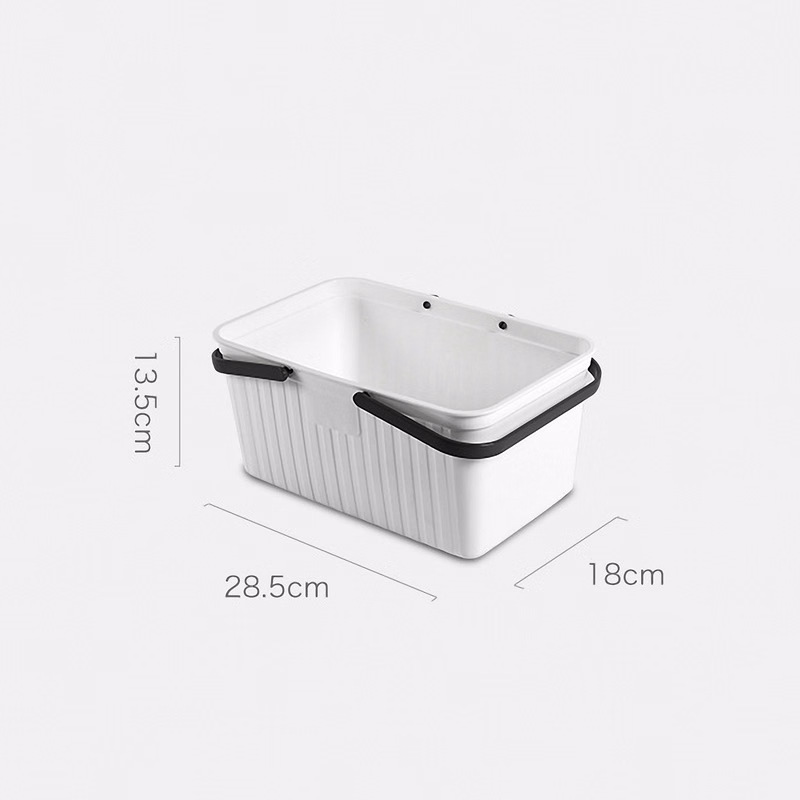 Handled Plastic Storage Basket