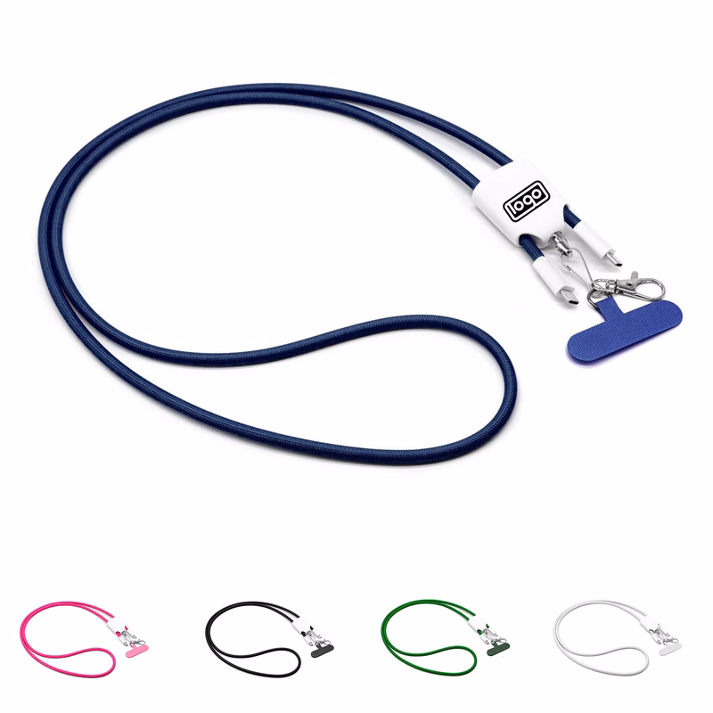 4 in 1 Phone Tether Lanyard Fast Charging Cable