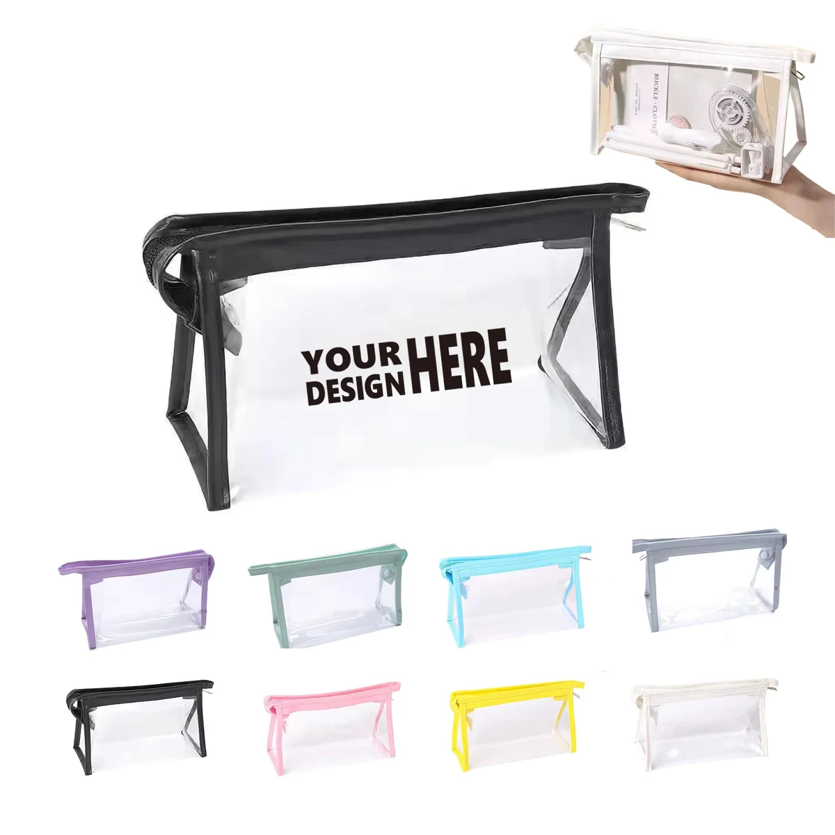 Clear Travel Toiletry Pouch MOQ 50 1