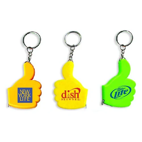 Thumb Up tape measure with key chain. 1