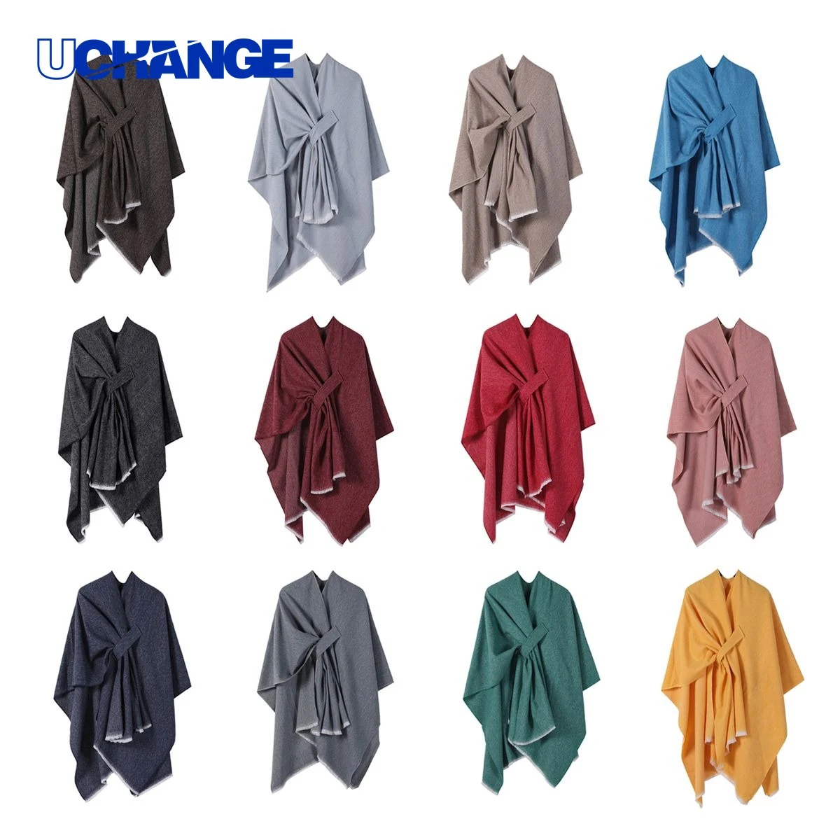 Solid Color Knitted Scarf 1
