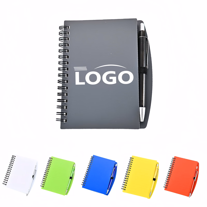 Frosted A6 Spiral Notebook with Matching Pen